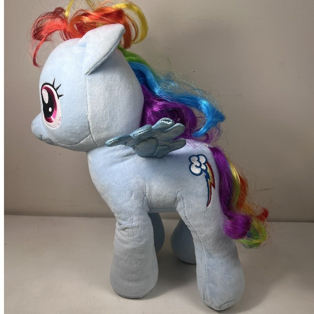 My Little Pony‎ Build A Bear Plush Rainbow Bright MLP BAB 16" with cape - Picture 2 of 6
